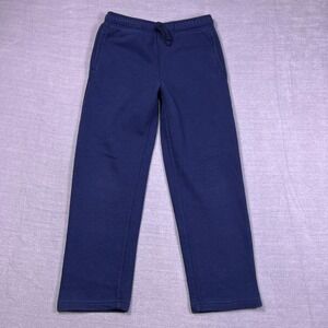 Tek Gear Fleece Drawstring Sweatpants Kids M 10/12 Navy Blue Cotton Blend